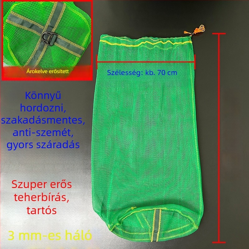 Halvédő háló táska, hordozható húzózsinórral, összecsukható hálós táska — Márka: Other; Anyag: Silk flower