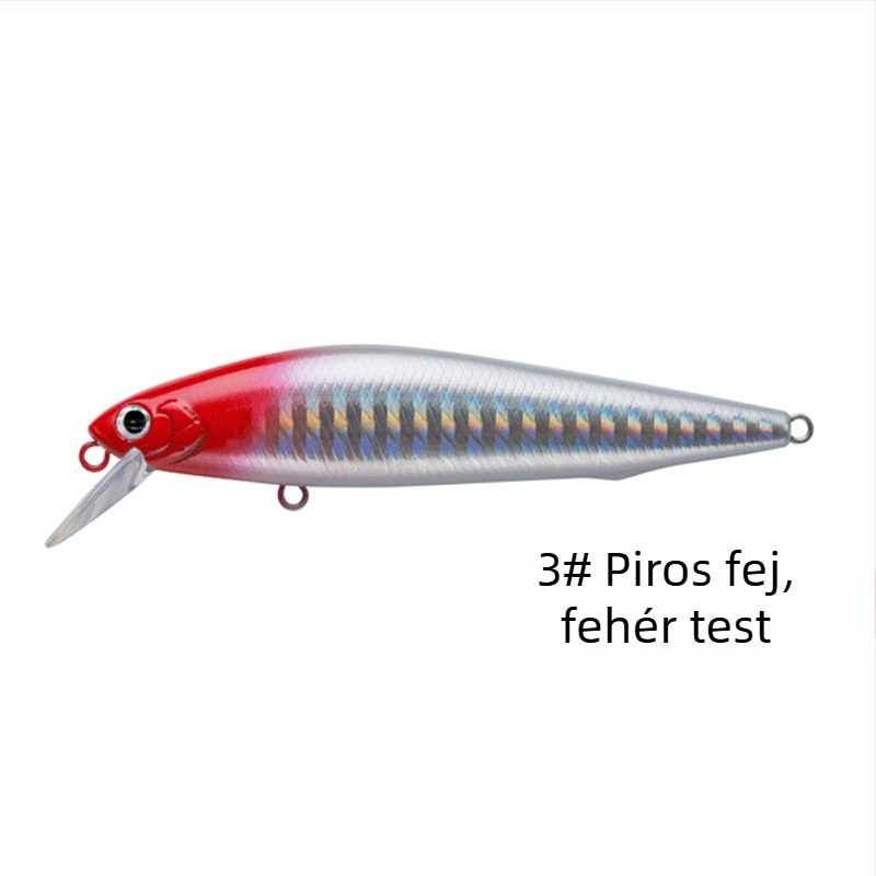 Távolsági dobásra tervezett műcsali: süllyedő minnow ezüst pengével; minnow ezüst pengével és Dead Fly rendszer
