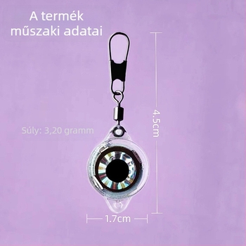 Mai Bachang Fish-Eye Button víz alatti csaliháló fény, vízálló LED éjszakai horgászathoz, polikarbonát