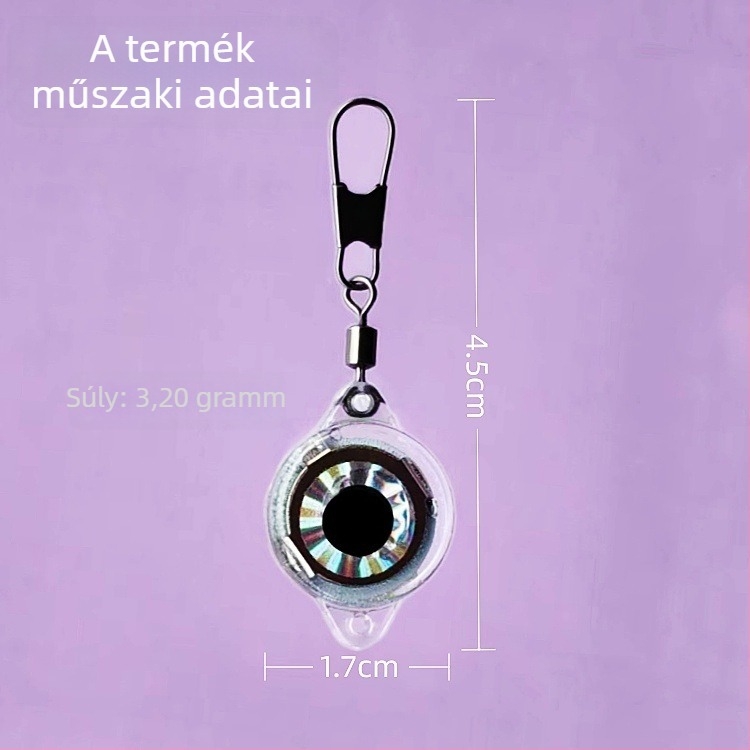Mai Bachang Fish-Eye Button víz alatti csaliháló fény, vízálló LED éjszakai horgászathoz, polikarbonát