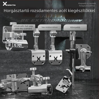 Rozsdamentes acél saroktorony, versenytorony, etető és haltáp tartó, 3 részes készlet, 5 részes készlet