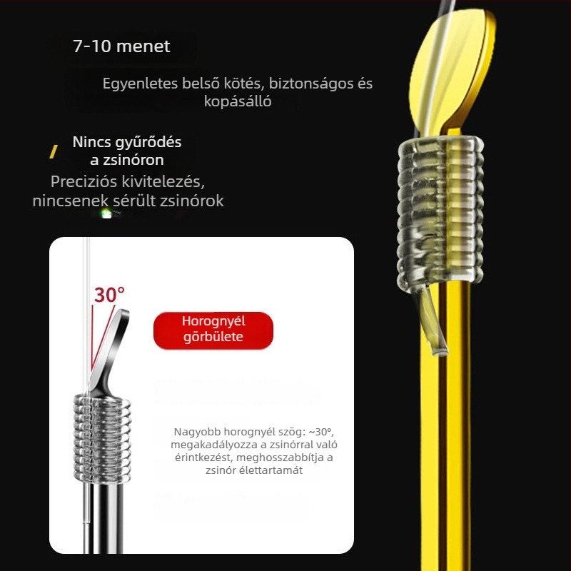 Ultra rövid, kettős horog készlet arany hüvelyével éjszakai horgászatra vadvízi halakhoz