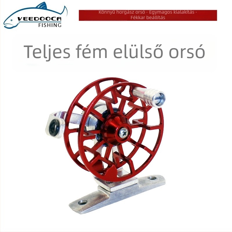 Teljesen fémből készült elülső spinningorsó Veedooca/veduka, Ø50 mm orsóátmérő, anyag: alumínium ötvözet