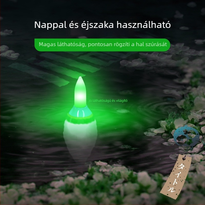 Fényes úszós damilkészlet — nappali és éjszakai kettős használat, sekély víz, patak menti horgászat, nylon