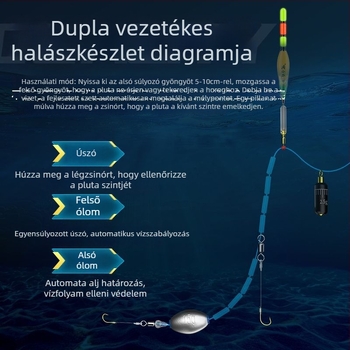 Welcome nejlon fő zsinór horgászkészlet úszóval, nap- és éjszakai használatra