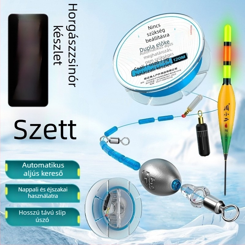 Welcome nejlon fő zsinór horgászkészlet úszóval, nap- és éjszakai használatra