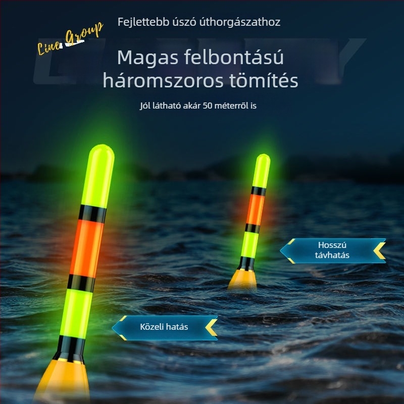 Welcome nejlon fő zsinór horgászkészlet úszóval, nap- és éjszakai használatra