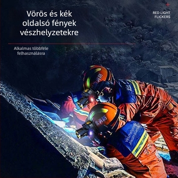 Indukciós LED fejlámpa – akkumulátoros működés | 15–20W | lézeres fényforrás | műgyanta test