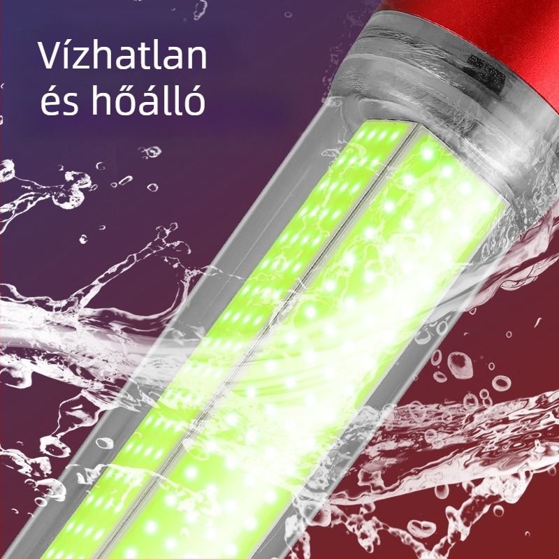 Víz alatti LED horgászlámpa, ABS ház, vízálló, nagy teljesítmény, töltő mellékelve
