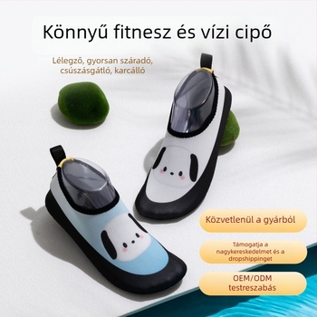 Pár kültéri vízcipő folyómenti túrákhoz, rajzfilmszerű mintával, könnyű, többfunkciós cipő jóga, edzés és kerékpározás