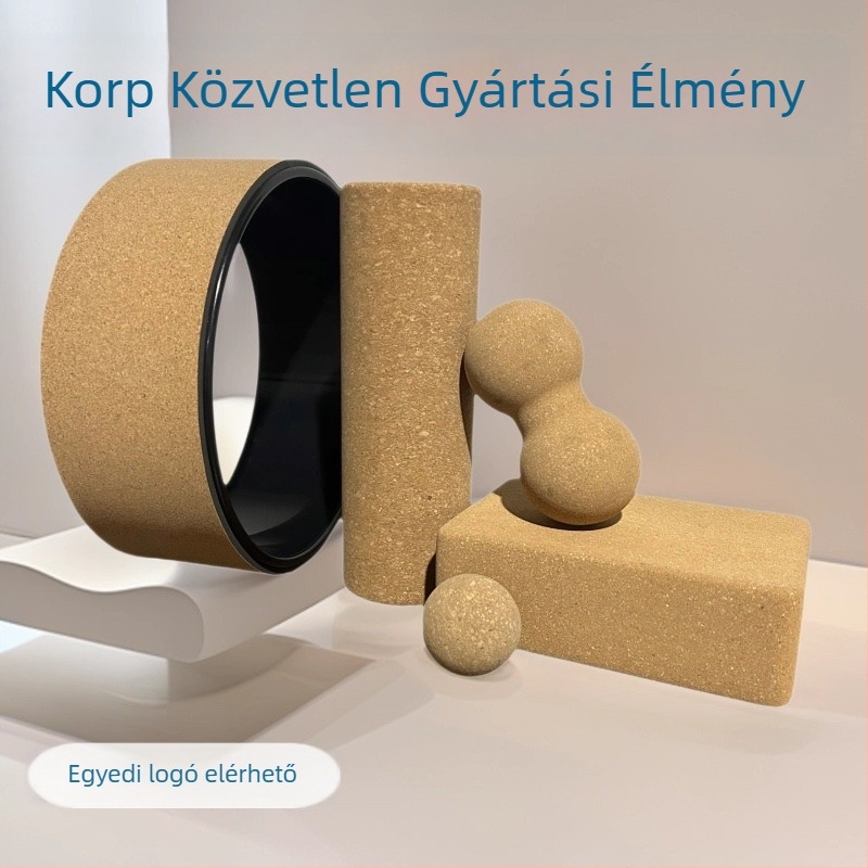 Jógá kiegészítők készlet: parafa sorozat, jóga téglák, jóga kerék, peanut ball, nagy sűrűségű fa jóga oszlop