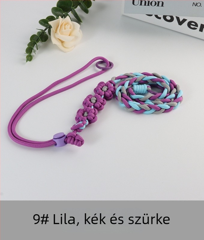 Jing Orange telefonnyaklánc szövött virág mintával, állítható, uniszex, kézzel készített, poliészter, műanyag csat