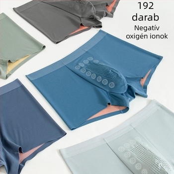 100S Modal férfi középmagas derekú, varrat nélküli, lélegző, antibakteriális boxer briefek negatív ionokkal