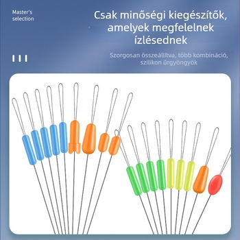 Szilikon úszóüléses horgász készlet, fő damillal és kis kiegészítőkkel