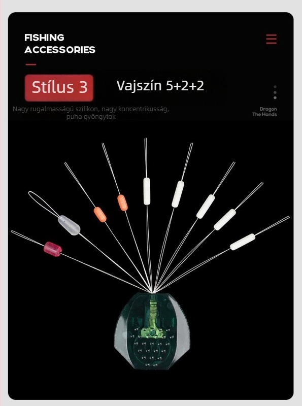 Dragon Hand szilikon űrgyöngyök, kis csomagolás, 7+2/5+2+2 keverék, kristályos űrgyöngyök, kis kiegészítők