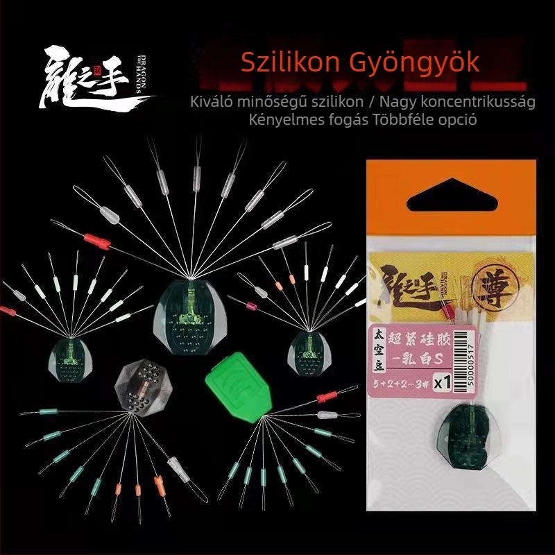 Dragon Hand szilikon űrgyöngyök, kis csomagolás, 7+2/5+2+2 keverék, kristályos űrgyöngyök, kis kiegészítők