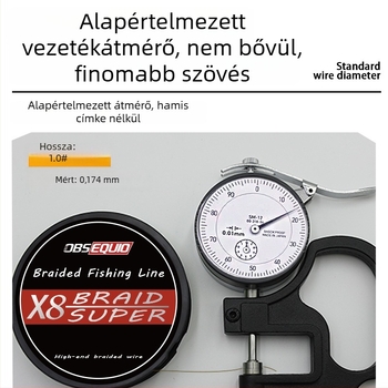 Horgász fő vonal — 8-szálas PE vonal, OBSEQUIO, 10–100 lb, tengeri horgászat