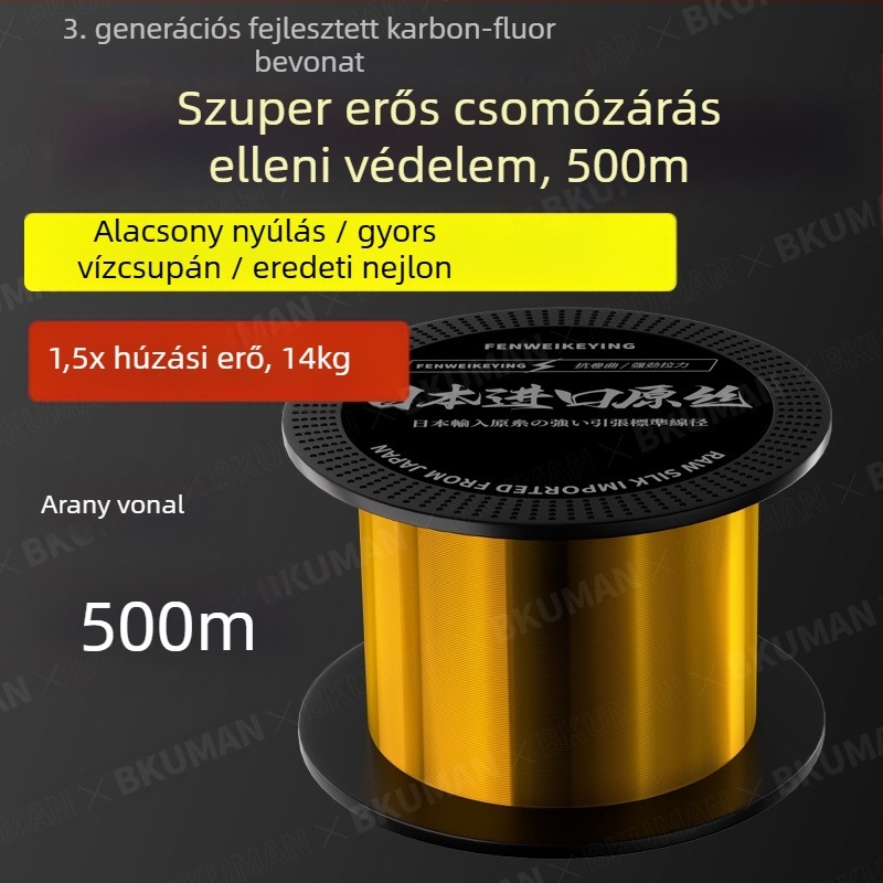 BKUMAN Nylon fő zsinór a halászathoz, 500 m, szakítószilárdság 1–30 kg, kopásálló
