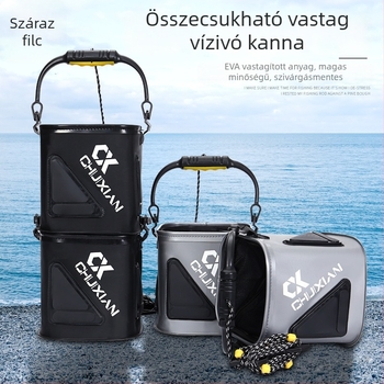Qianrui Összecsukható horgászkanna, hordozható EVA anyagból, kötéllel