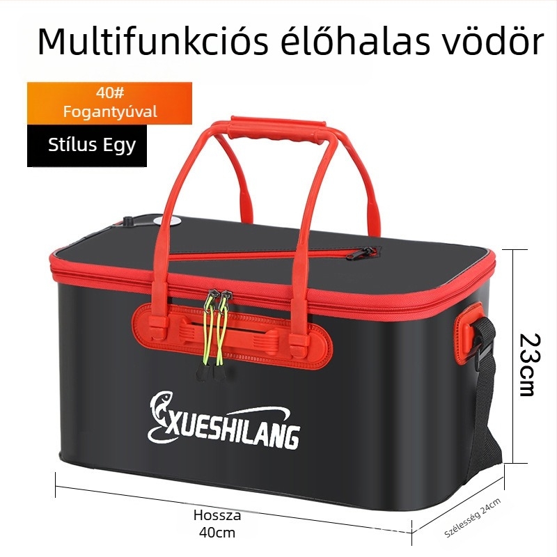 Eva halas tartály élőhalak számára - oxigénnel, egydarabos kialakítás, összecsukható, 500 g