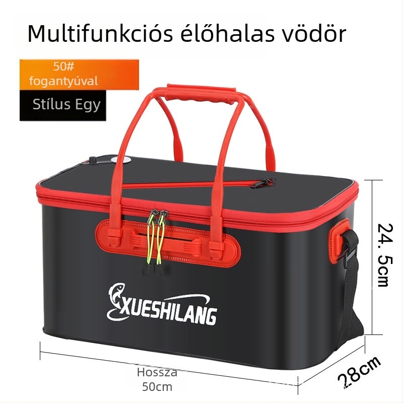 Eva halas tartály élőhalak számára - oxigénnel, egydarabos kialakítás, összecsukható, 500 g