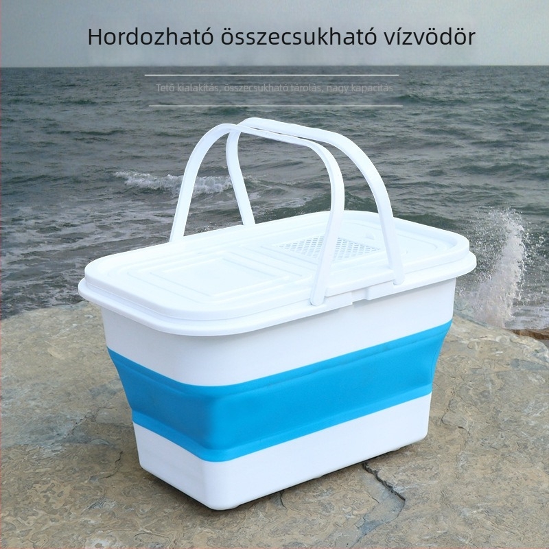 Kushang Összecsukható halas vödör – Szilikon + PP, Eredet: Kína