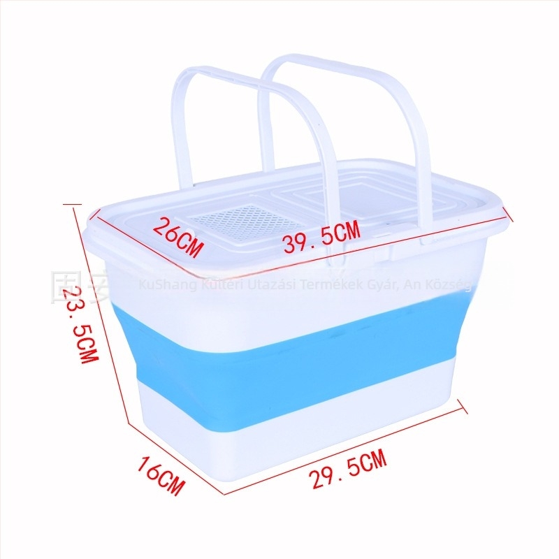 Kushang Összecsukható halas vödör – Szilikon + PP, Eredet: Kína