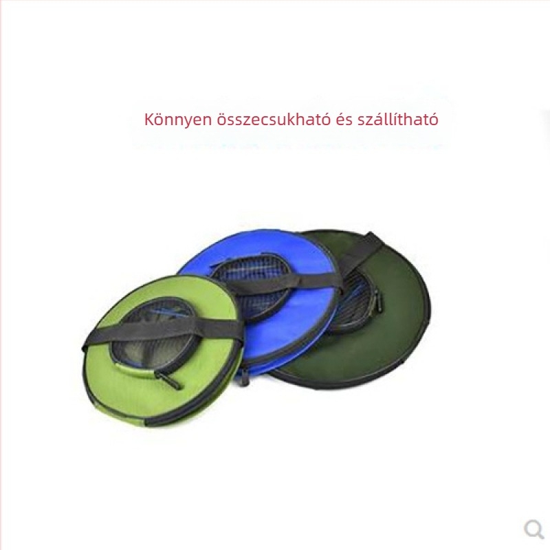 Fedéllel ellátott horgász vödör, összecsukható víztartály, hordozható élőhalas vödör, horgászfelszerelés doboz vászon Changzhen