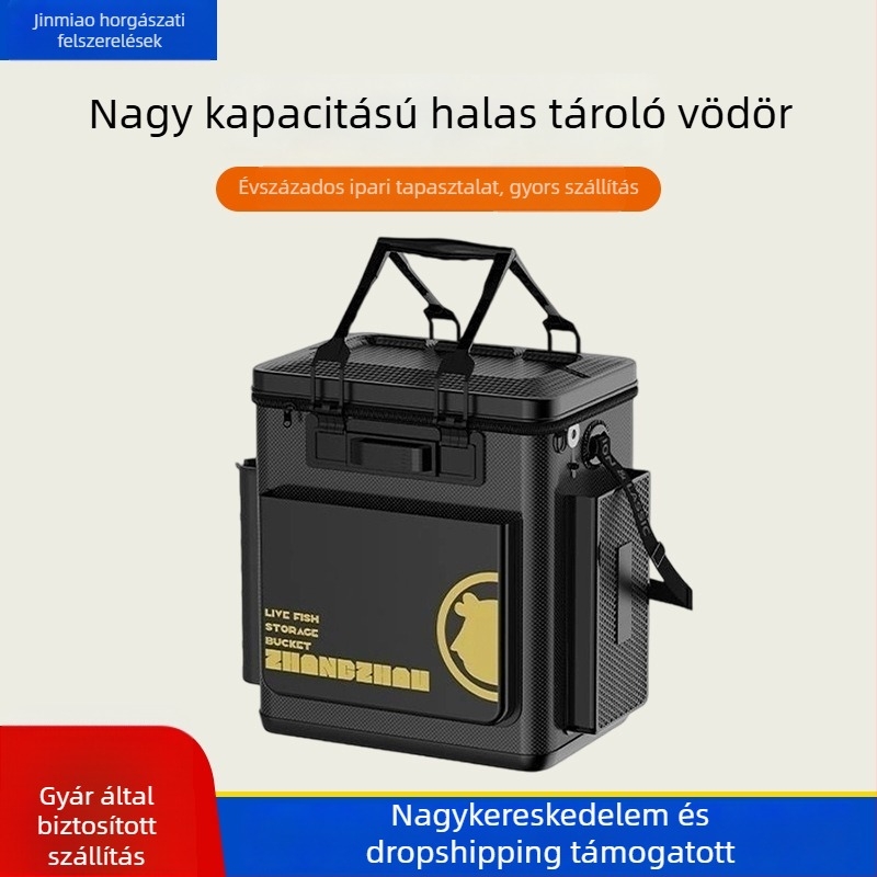 Élőhalas kanna ülőhellyel, szélesített merev tető, vastag EVA, hordozható, egyetlenöntéses kivitelezésű, nagy kapacitású