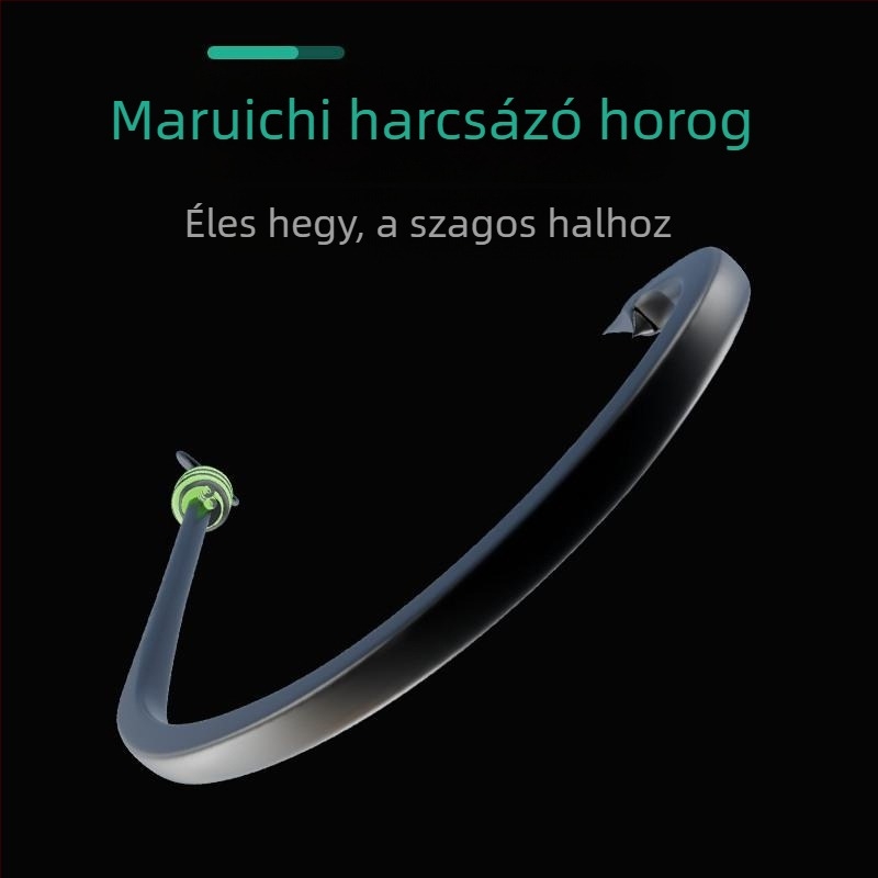 Harcsázó horogkészlet, hosszú nyéllel, tövises horogokkal nagy halakhoz