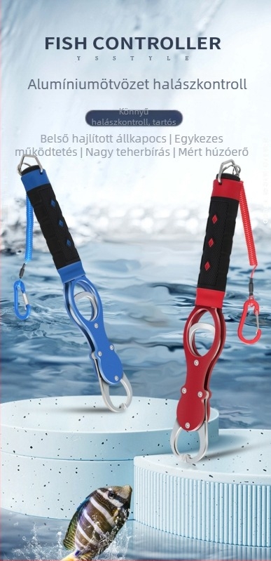Forever good alumíniumötvözetű horgászcsipesz beépített mérleggel, hajtogatható műcsali csipeszek készlet