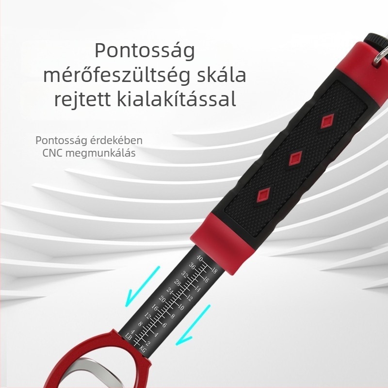 Forever good alumíniumötvözetű horgászcsipesz beépített mérleggel, hajtogatható műcsali csipeszek készlet