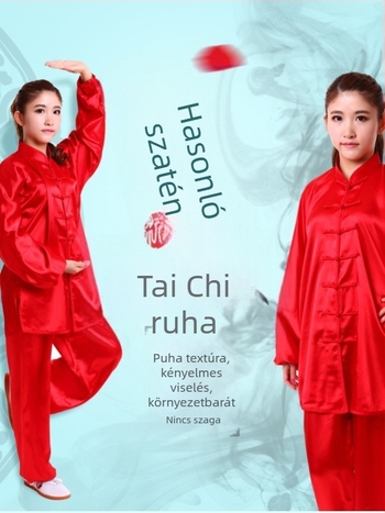 Tai Chi gyakorlóruha, uniszex felnőtteknek; külső anyag: mesterséges selyem; bélés: mesterséges selyem; szövet összetétele: poliészter