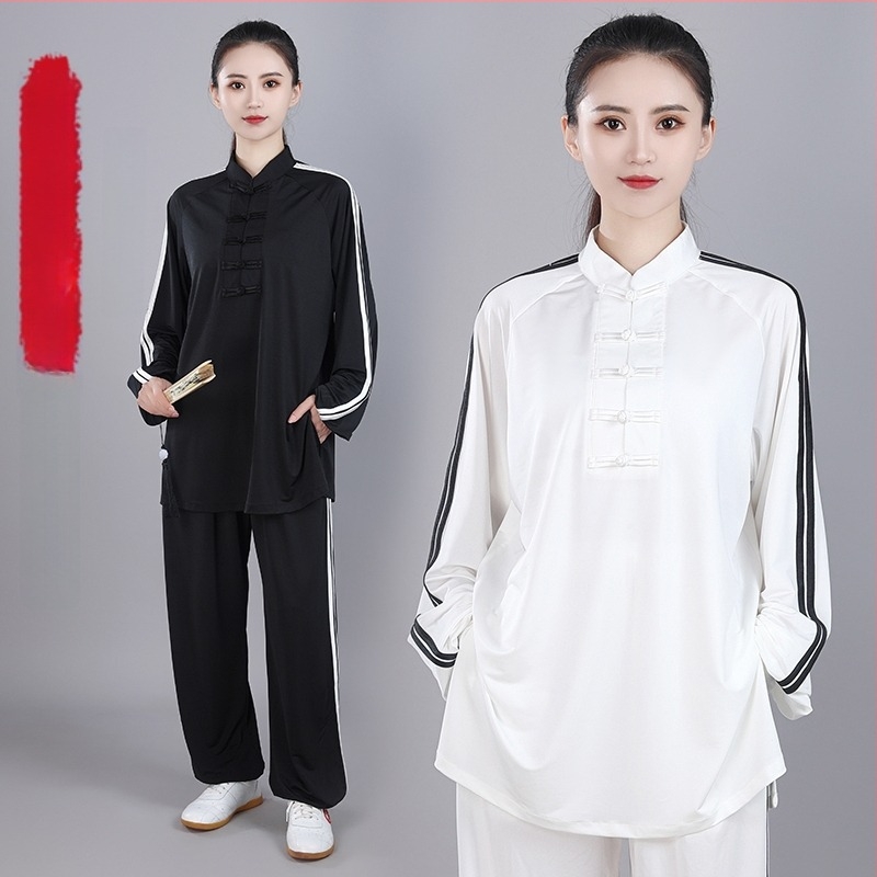 Infinite Circle Tai Chi egyenruha felnőtteknek, uniszex, csíkos mintázat, Milk Silk anyag Modal rosttal, bélés Milk Silk