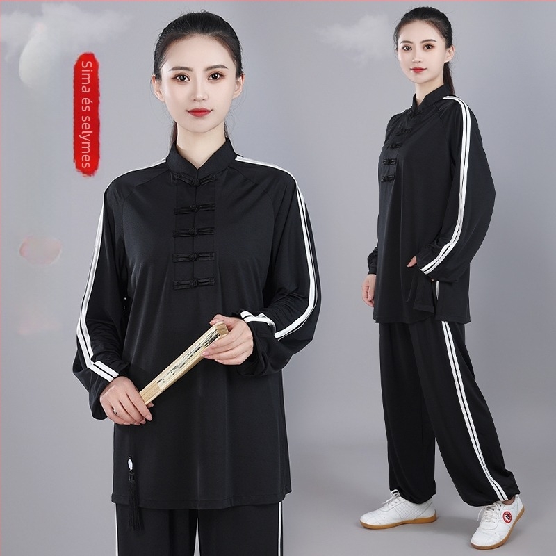 Infinite Circle Tai Chi egyenruha felnőtteknek, uniszex, csíkos mintázat, Milk Silk anyag Modal rosttal, bélés Milk Silk