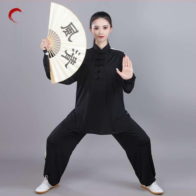Infinite Circle Tai Chi egyenruha felnőtteknek, uniszex, csíkos mintázat, Milk Silk anyag Modal rosttal, bélés Milk Silk