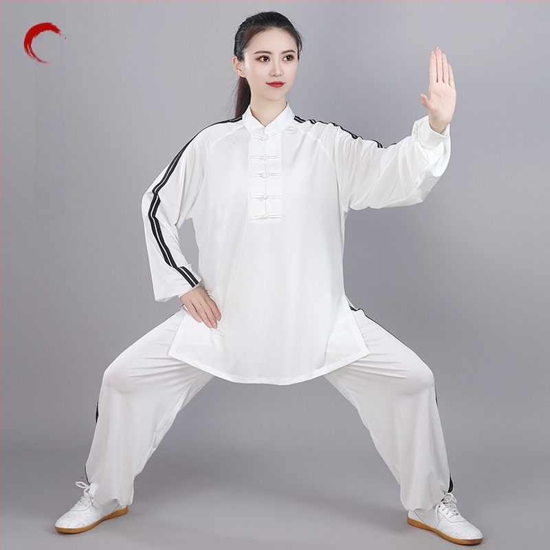Infinite Circle Tai Chi egyenruha felnőtteknek, uniszex, csíkos mintázat, Milk Silk anyag Modal rosttal, bélés Milk Silk
