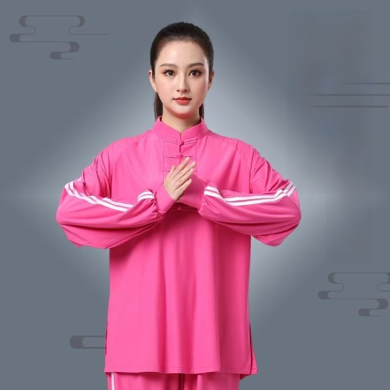 Infinite Circle Tai Chi egyenruha felnőtteknek, uniszex, csíkos mintázat, Milk Silk anyag Modal rosttal, bélés Milk Silk