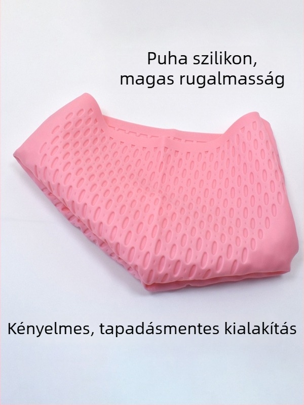 Szilikon úszósapka, vízálló, pöttyös mintázat, fülvédő, hajvédelem