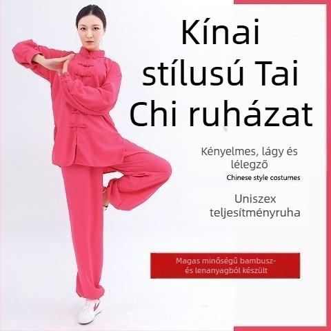 Tai Chi ruha, kordbársony anyag, len összetevővel, fiúk számára, gyerekeknek, minta: Más