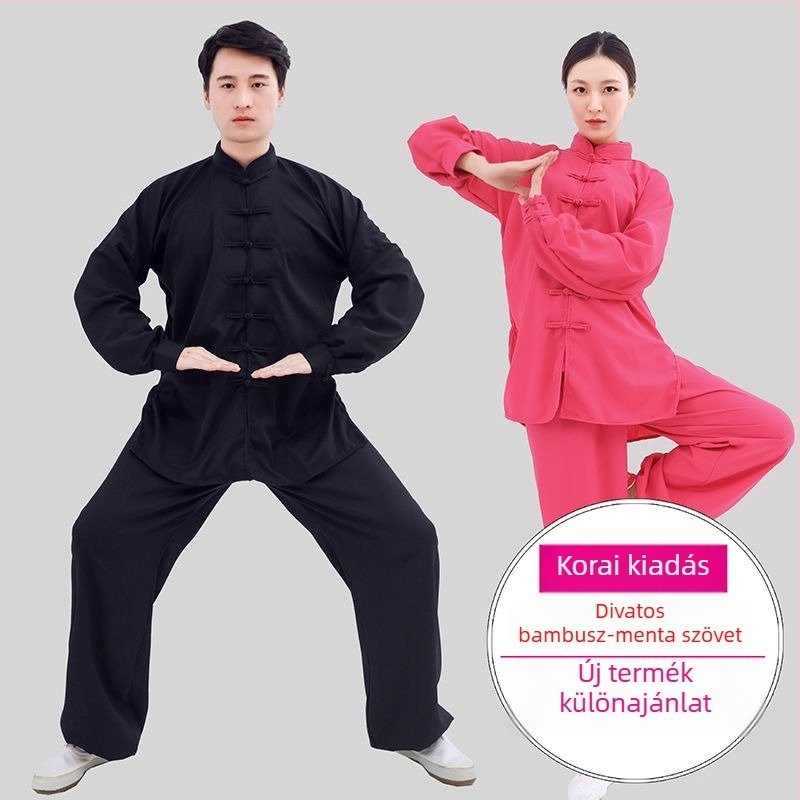Tai Chi ruha, kordbársony anyag, len összetevővel, fiúk számára, gyerekeknek, minta: Más