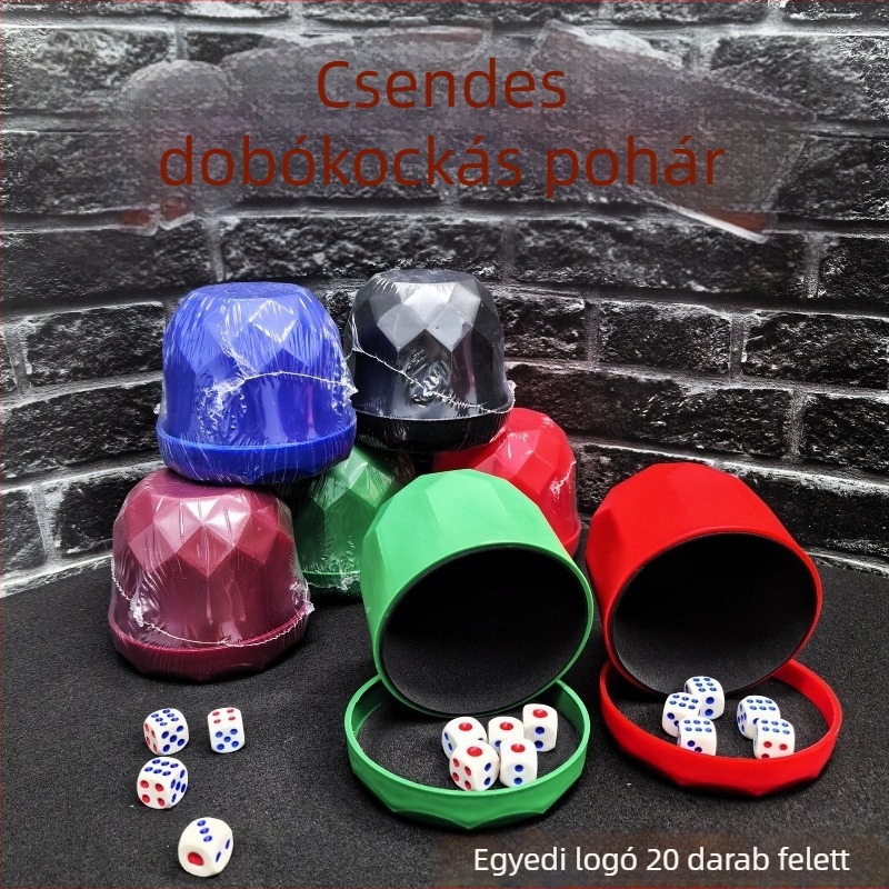 Kocka pohár csendesítővel, PP anyag, lekerekített sarkok, termékkód Silencer 66895