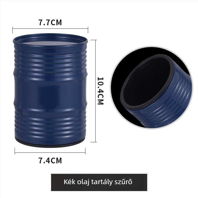 Olajtartály alakú dobókupa készlet, kétszintű festett fém felépítés, műanyag alkatrészek, logónyomtatás elérhető, 120 darabos doboz, Kínában gyártva