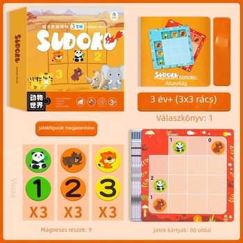 Mágneses Sudoku játék Baiwenxuan 4–6 éveseknek, puzzle és intellektuális fejlődés