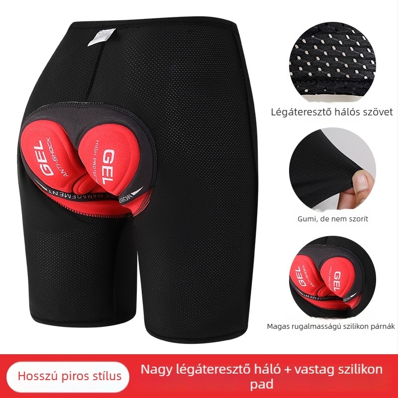 Hegyi kerékpáros rövidnadrág szilikonos párnázással, nedvességelvezető, légáteresztő, spandex anyagból, uniszex, nyárra