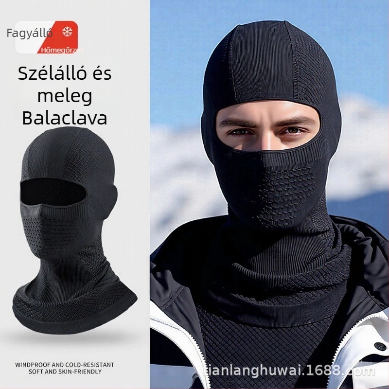 Kerékpáros maszk – uniszex, lélegző, izzadságfelszívó, négyoldalas, magas elasztikus illeszkedés, nylon anyag