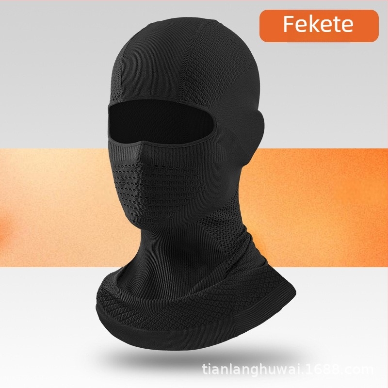 Kerékpáros maszk – uniszex, lélegző, izzadságfelszívó, négyoldalas, magas elasztikus illeszkedés, nylon anyag