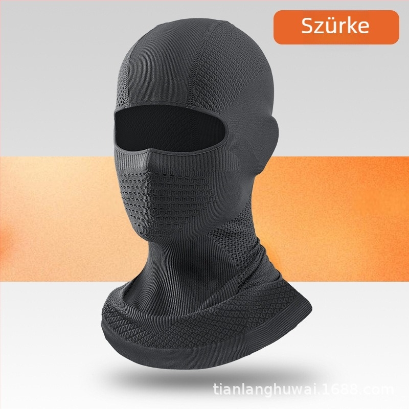 Kerékpáros maszk – uniszex, lélegző, izzadságfelszívó, négyoldalas, magas elasztikus illeszkedés, nylon anyag