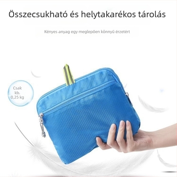 Unisex összecsukható könnyű hátizsák 20–35L, poliészter, kültéri túrákhoz és kerékpározáshoz, zseb a 10 hüvelykes laptop számára