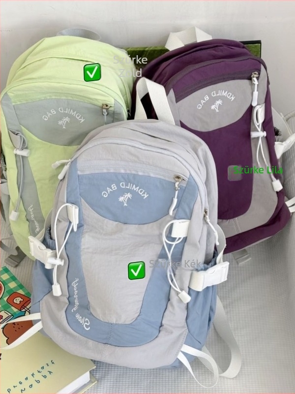 Uniszex hátizsák kempingezéshez, 20-35L, nejlon, ultrakönnyű és kopásálló, kompatibil 14 hüvelykes laptophoz